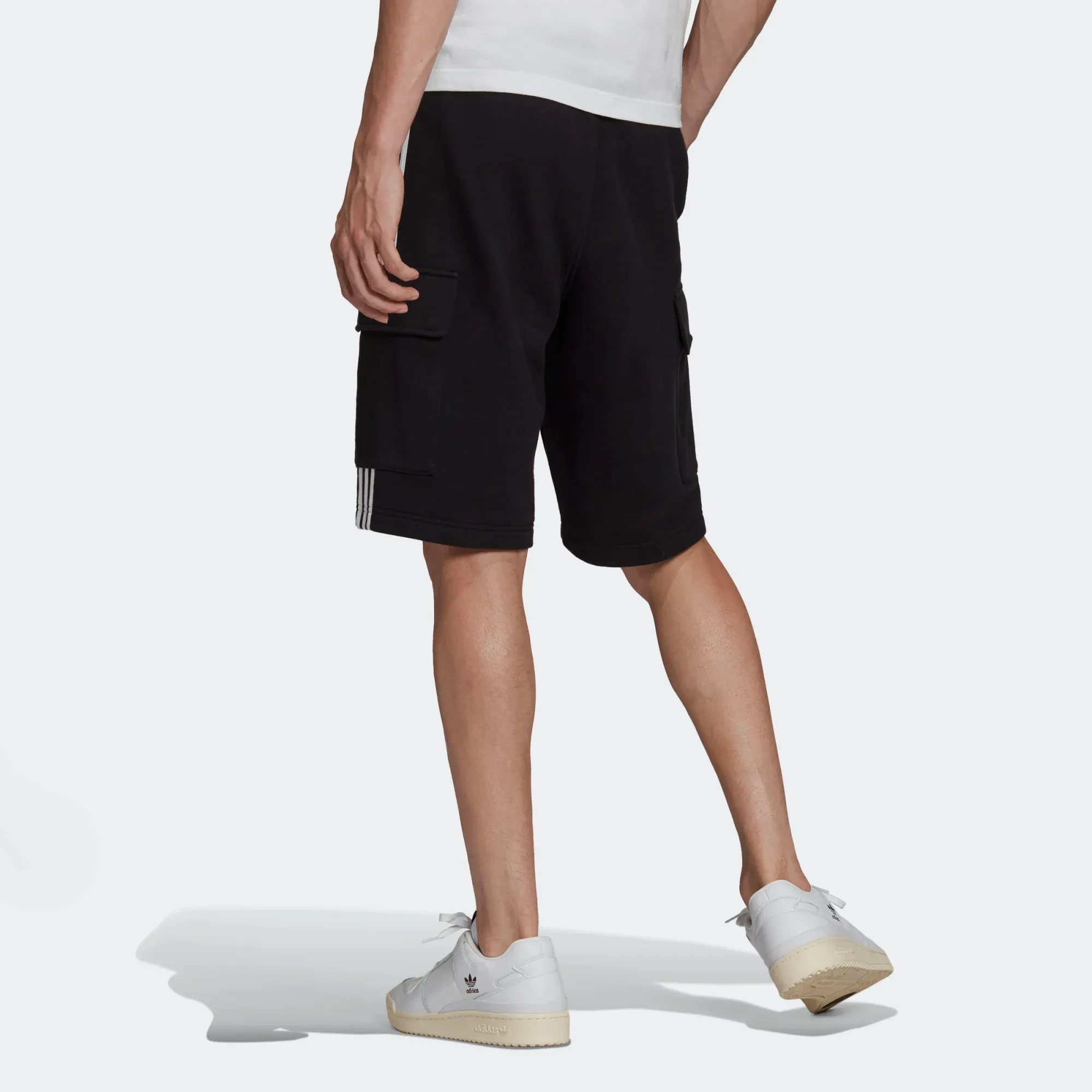 Adidas Men's Adicolor Classics 3 Stripes Cargo Shorts - Black