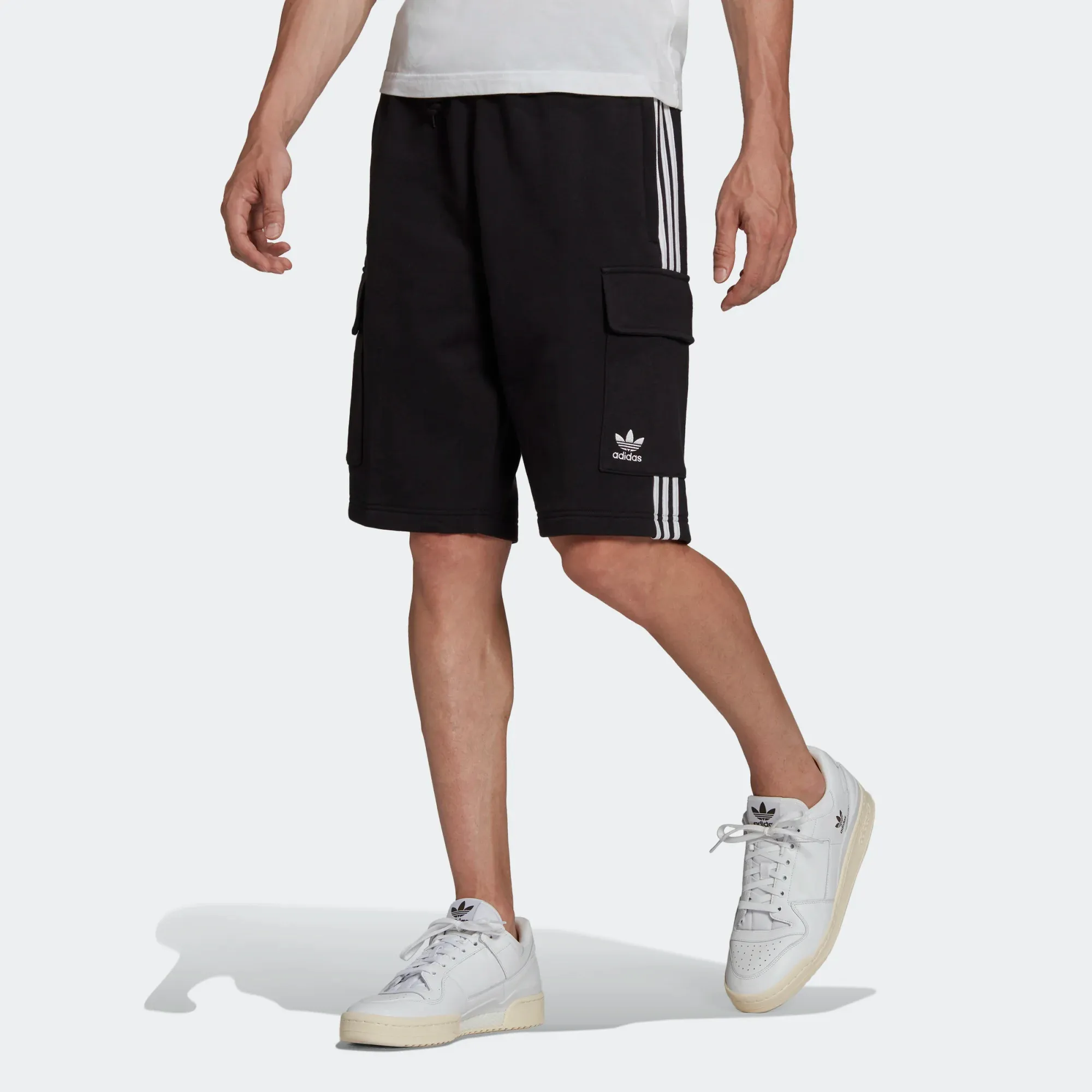 Adidas Men's Adicolor Classics 3 Stripes Cargo Shorts - Black