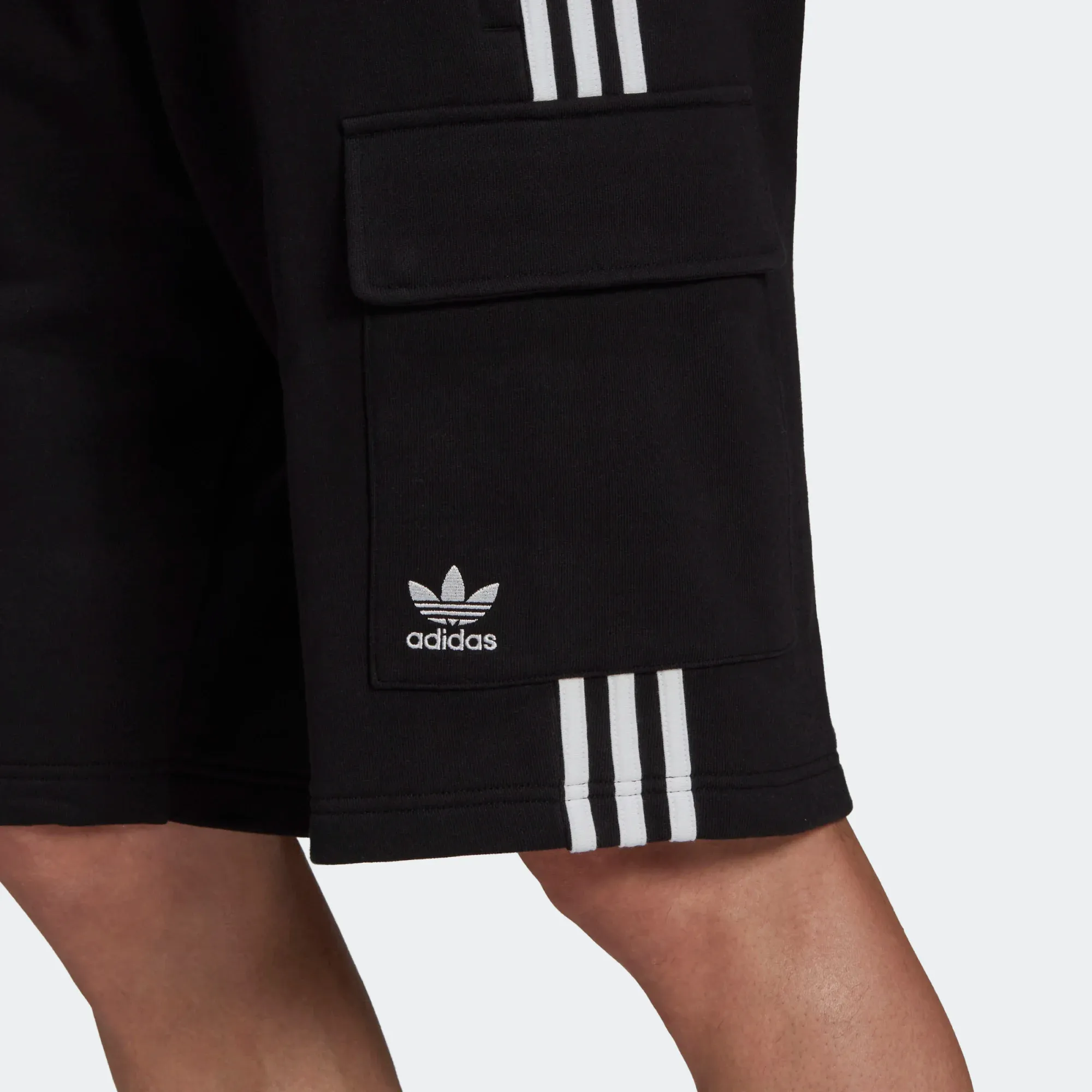 Adidas Men's Adicolor Classics 3 Stripes Cargo Shorts - Black