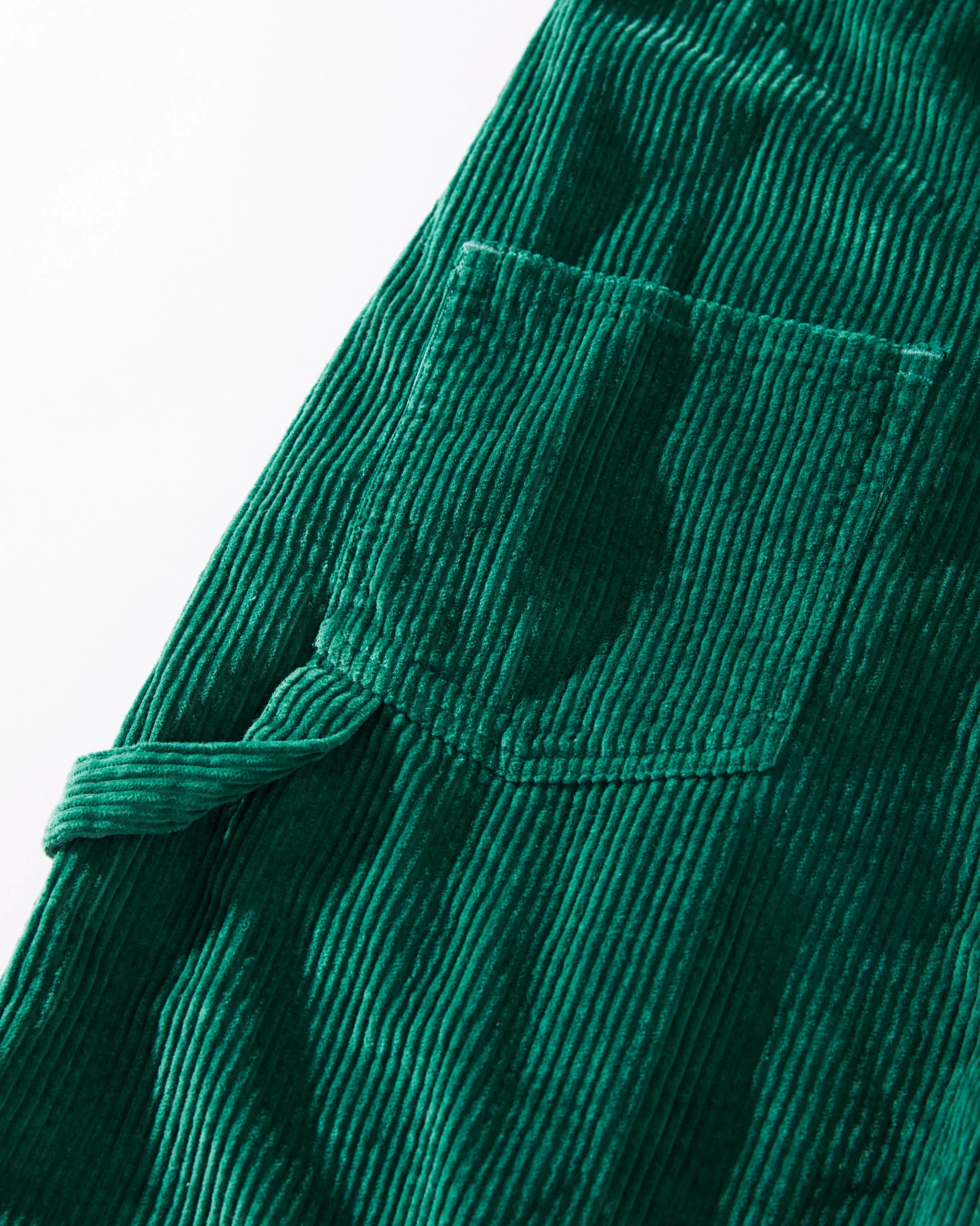 AFENDS Womens Louis - Corduroy Baggy Overalls - Emerald