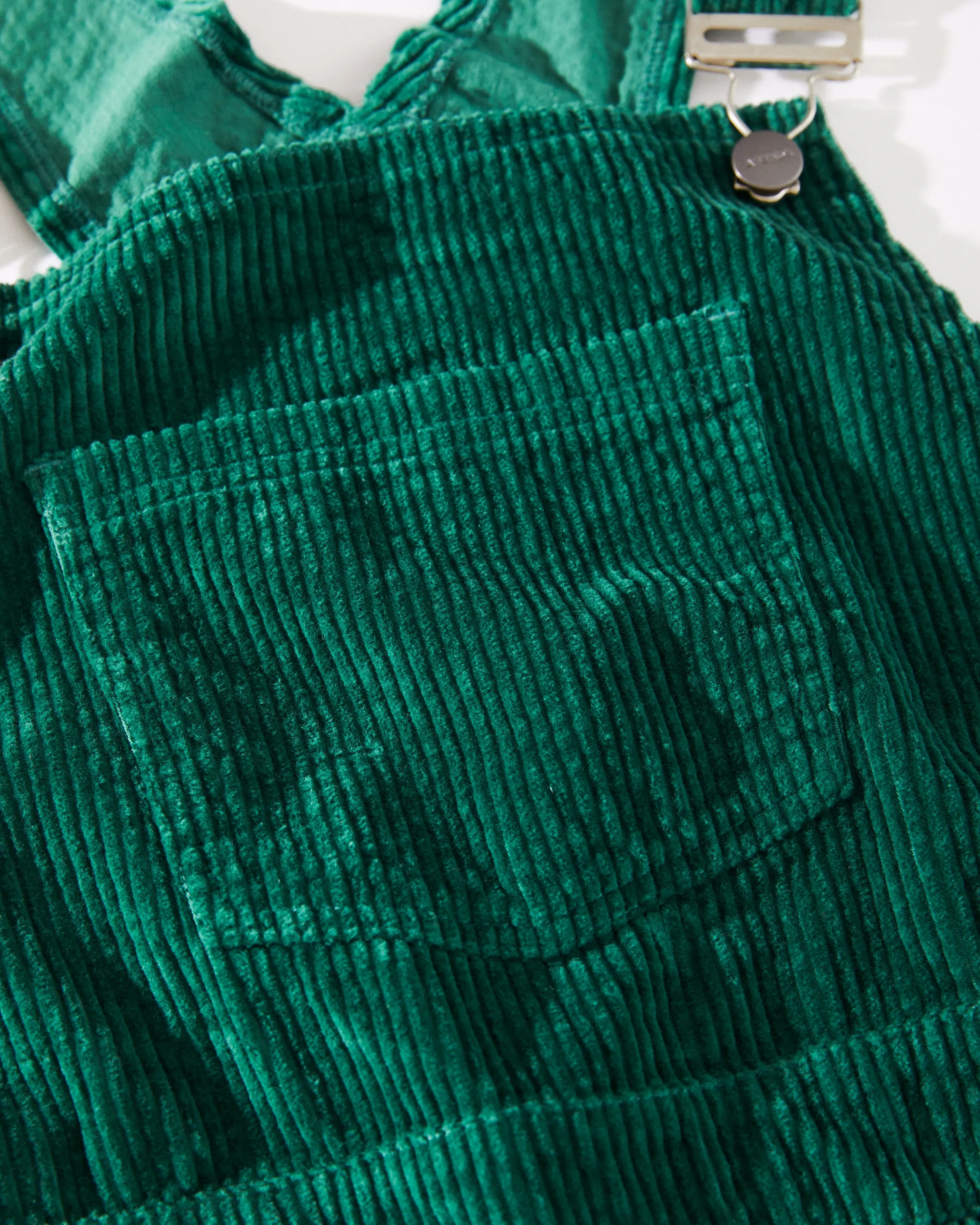 AFENDS Womens Louis - Corduroy Baggy Overalls - Emerald