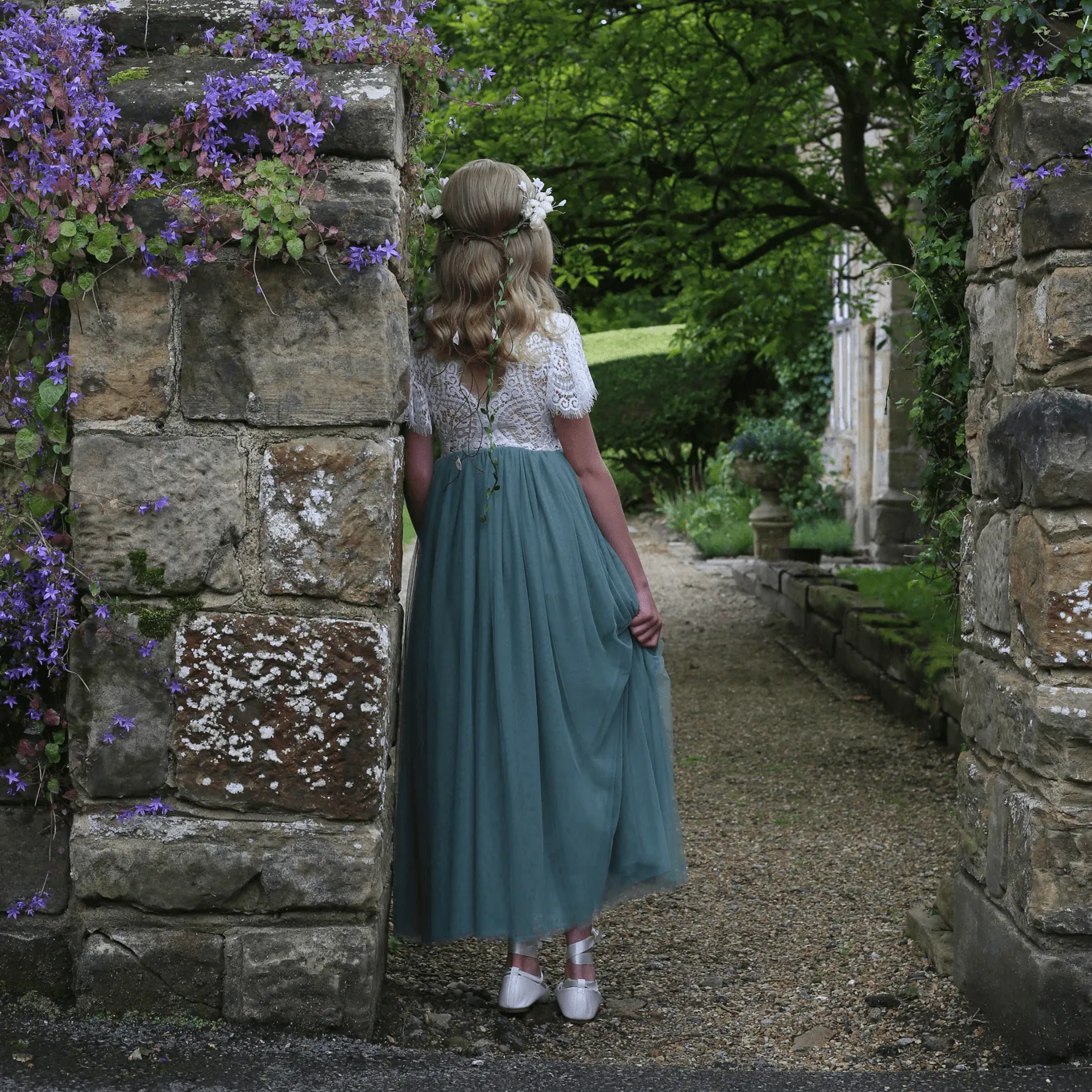 Bohemian Flutter Dress - Sage Green