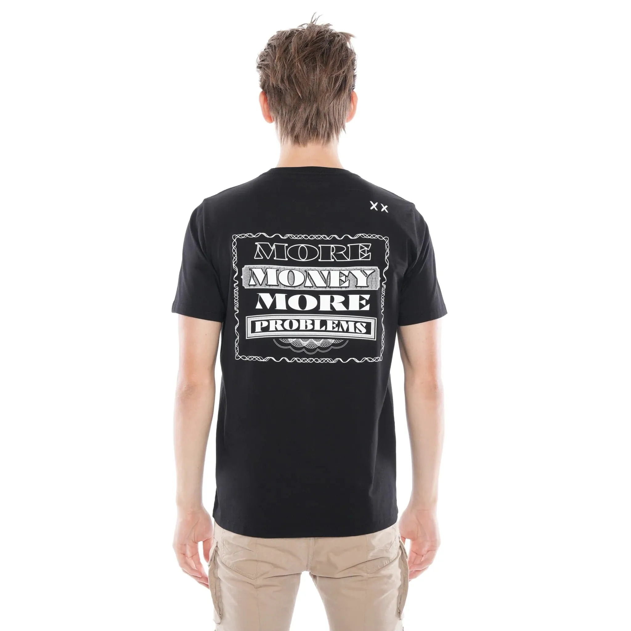 Cult Of Individuality - "More Money" Short Sleeve Crew Neck Tee (Black) - Oversized Cotton Comfortable