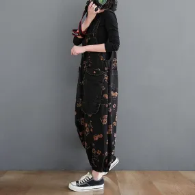 Floral Noir Overalls