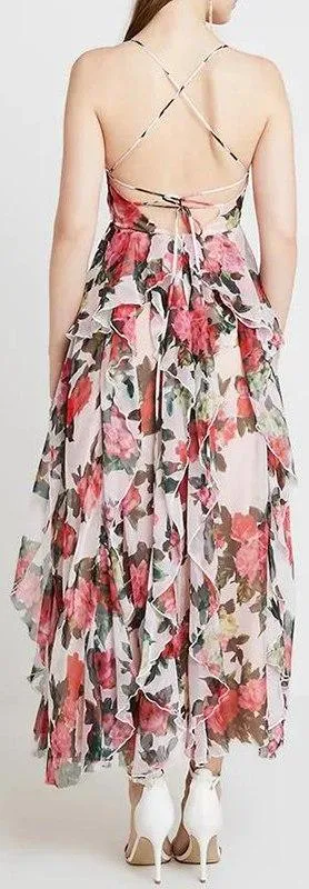 Floral Print Ruffled Sundress