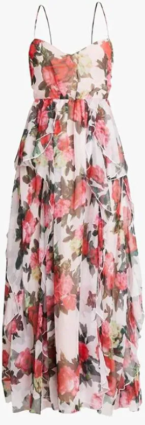 Floral Print Ruffled Sundress