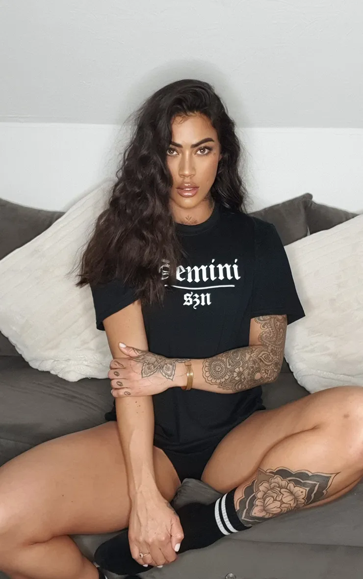 Gemini Szn Star Signs Season Black T-Shirt