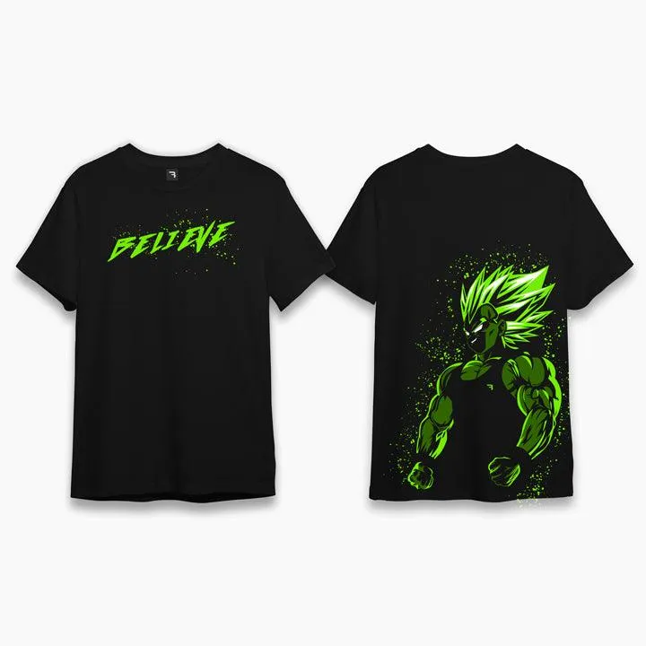 Goku Green Tee Oversized