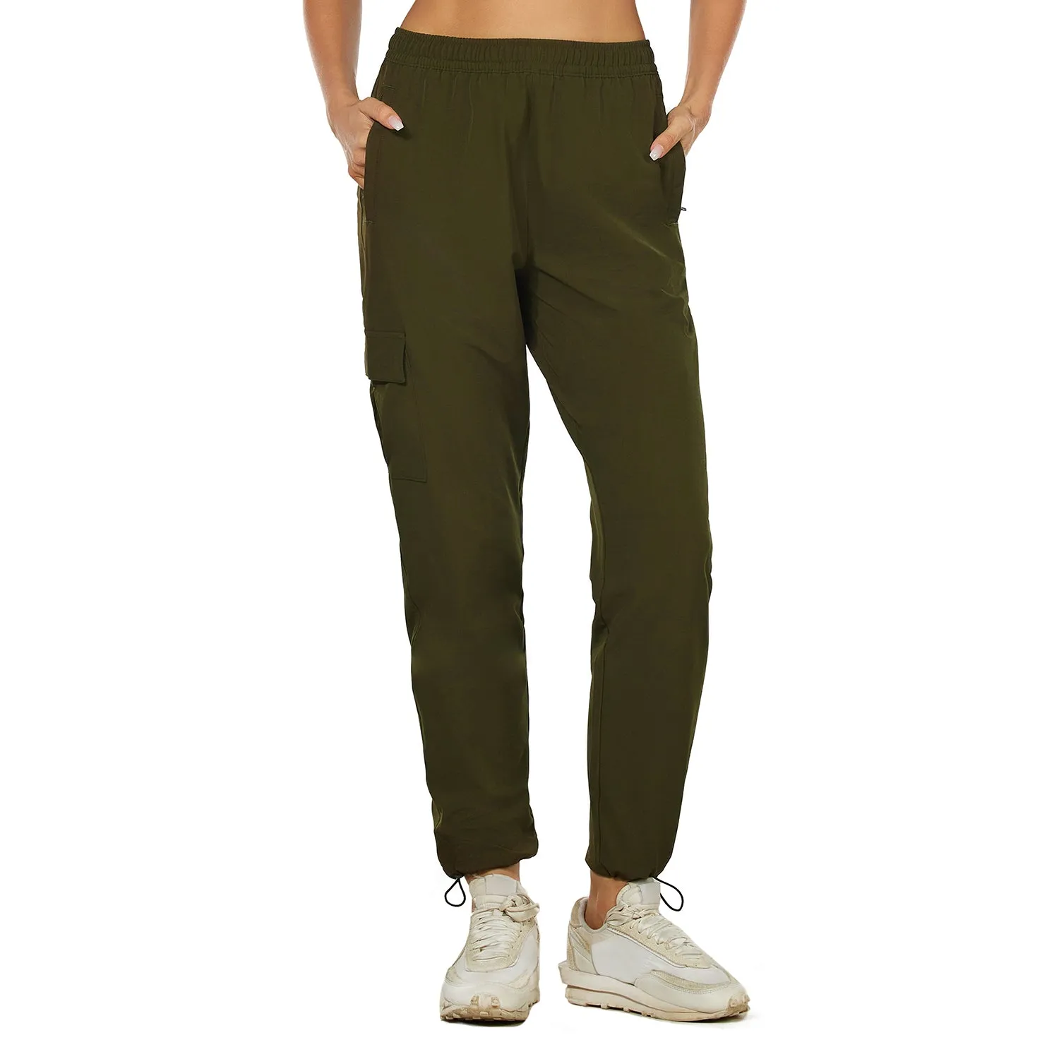 HUGE SPORTS High Waisted Hiking Pants for Women - Green