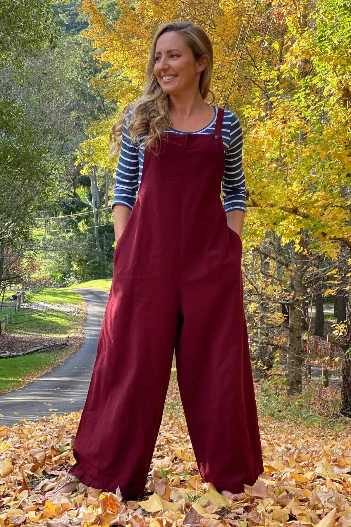 Juanita Overalls Long - Berry