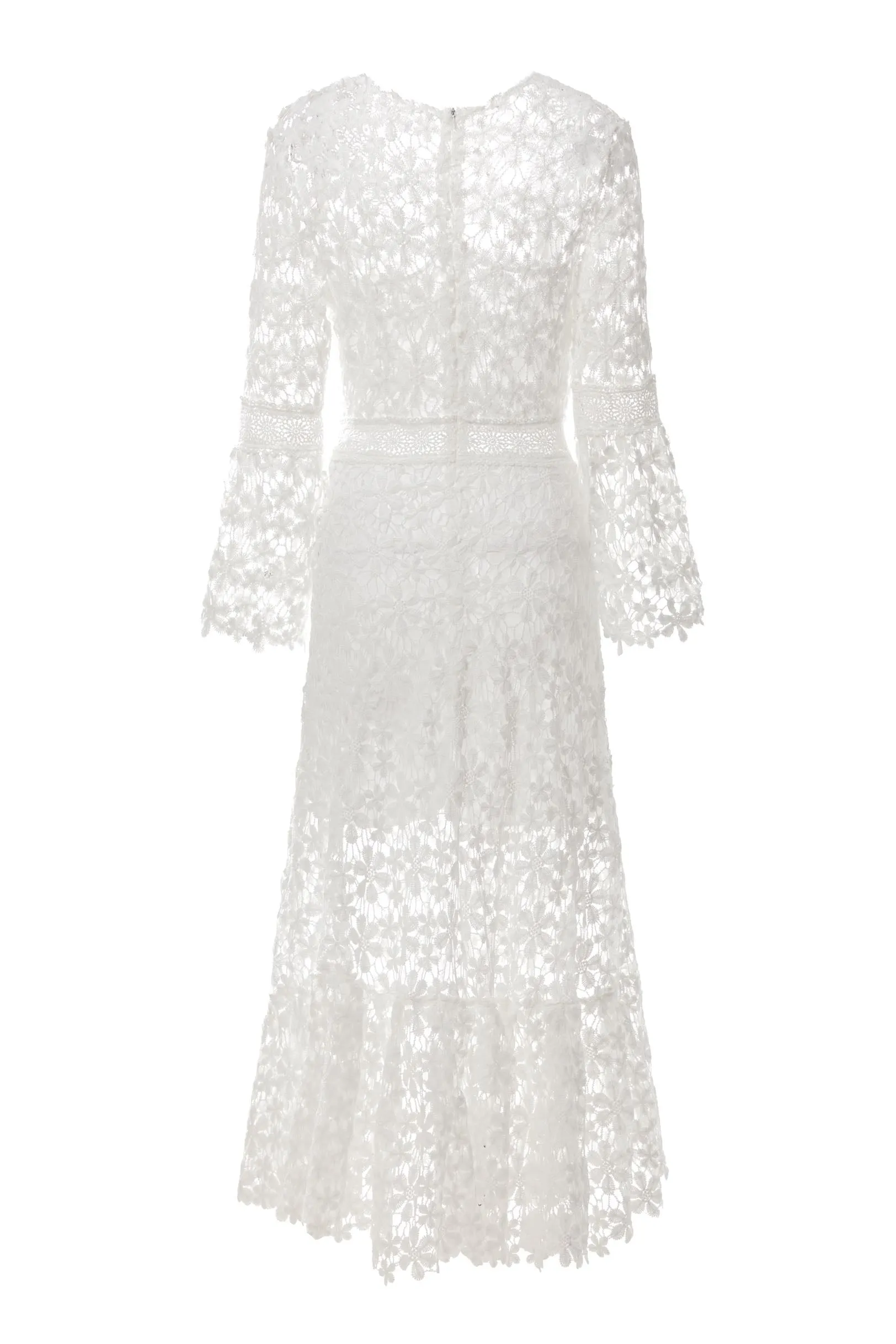 Lotus White Lace Dress