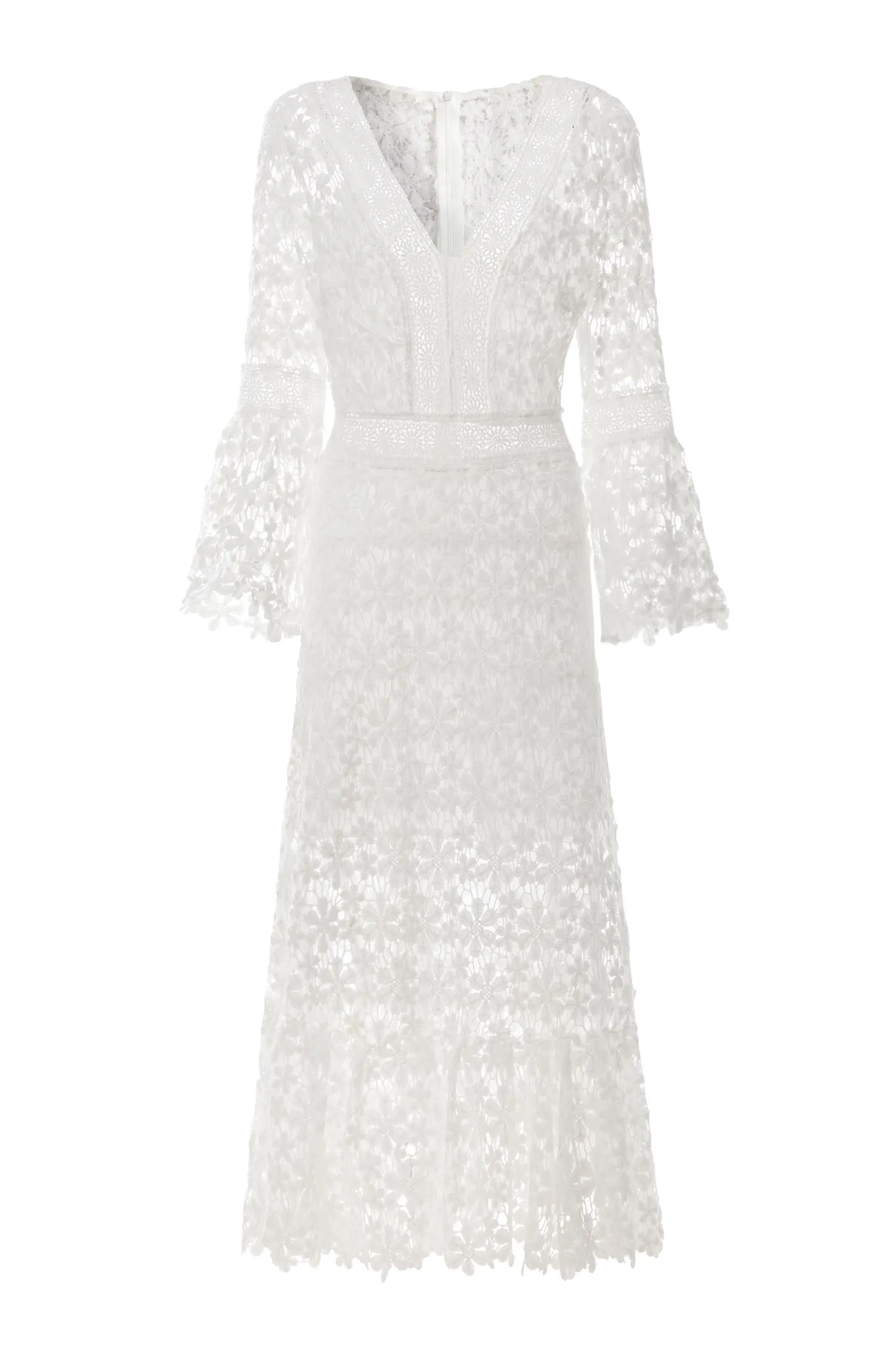 Lotus White Lace Dress