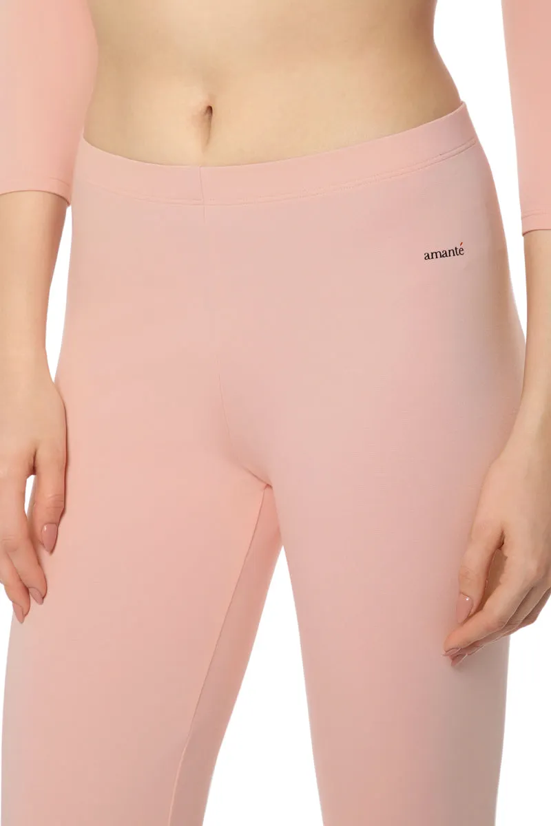 LuxeHeat Leggings - Cameo Rose