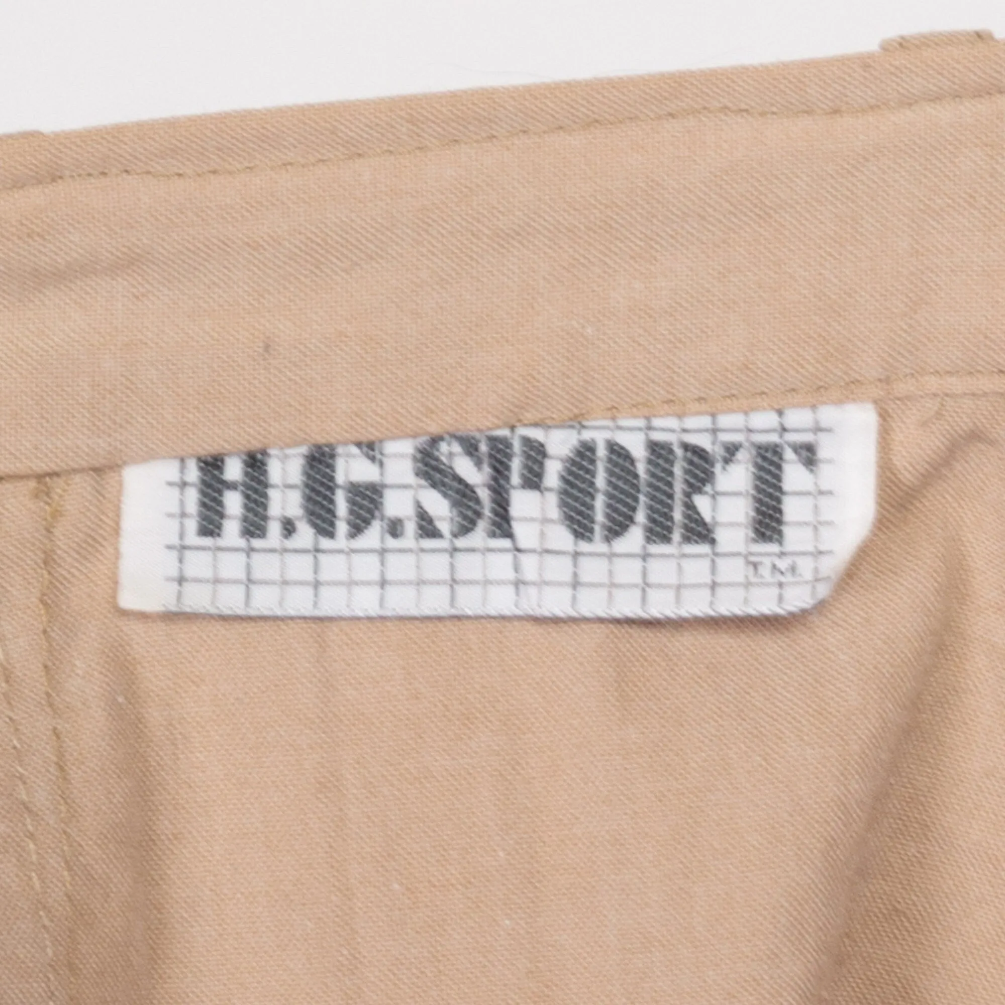 Medium 80s Khaki Pleated Cargo Shorts 28"