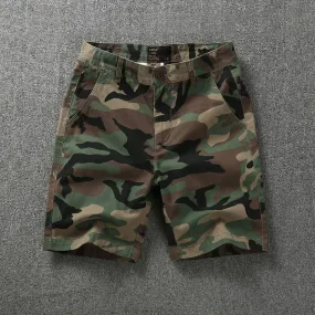 Men's Summer Camouflage American Casual Slim Fit Loose Cargo Shorts | 2301