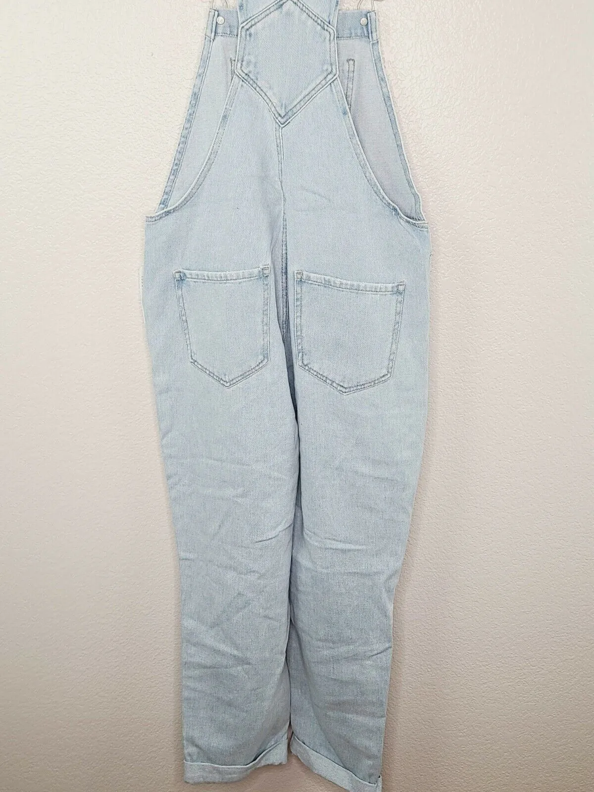 PacSun L.A. Women's Horizon Washed Distressed Baggy Overalls Size Medium