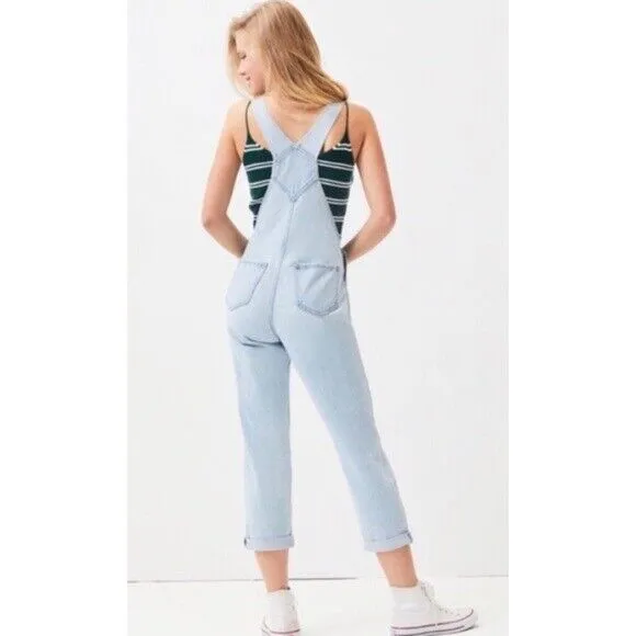 PacSun L.A. Women's Horizon Washed Distressed Baggy Overalls Size Medium