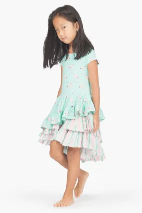 Paper Wings Flamingo Spot Girls Dress (Size 2 left)