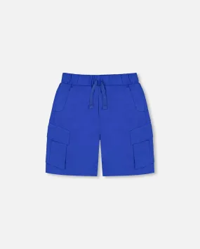 Parachute Cargo Pocket Shorts Royal Blue