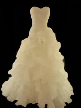 Ruffled Organza Wedding Gown All Sizes/Colors