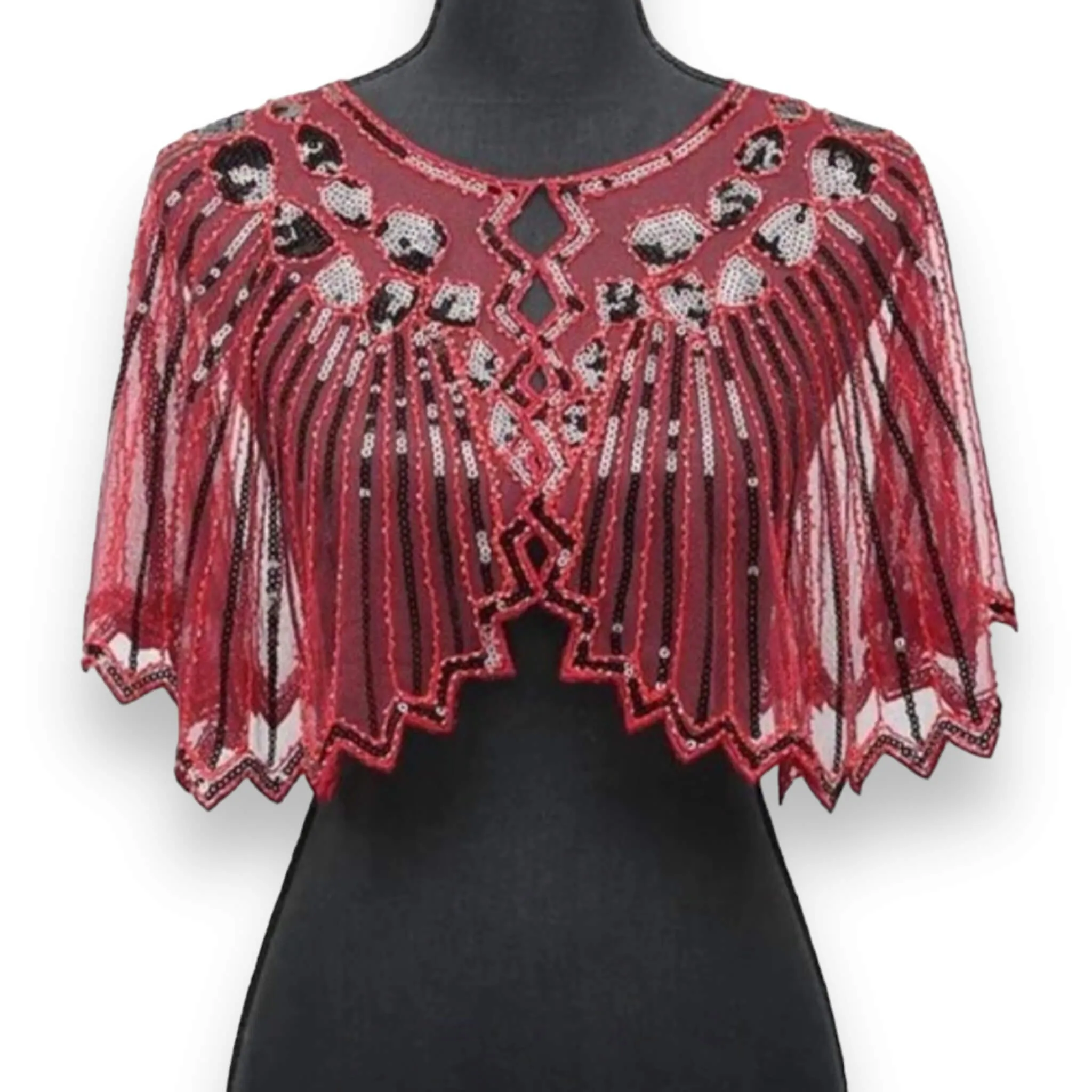 Sequin Beaded Bolero Cape