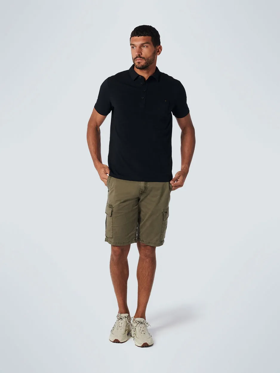 Short Cargo Garment Dyed   Stone Washed Stretch | Army