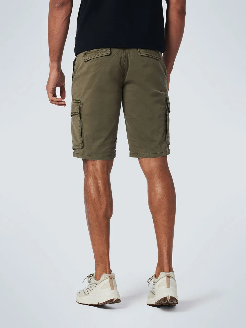 Short Cargo Garment Dyed   Stone Washed Stretch | Army