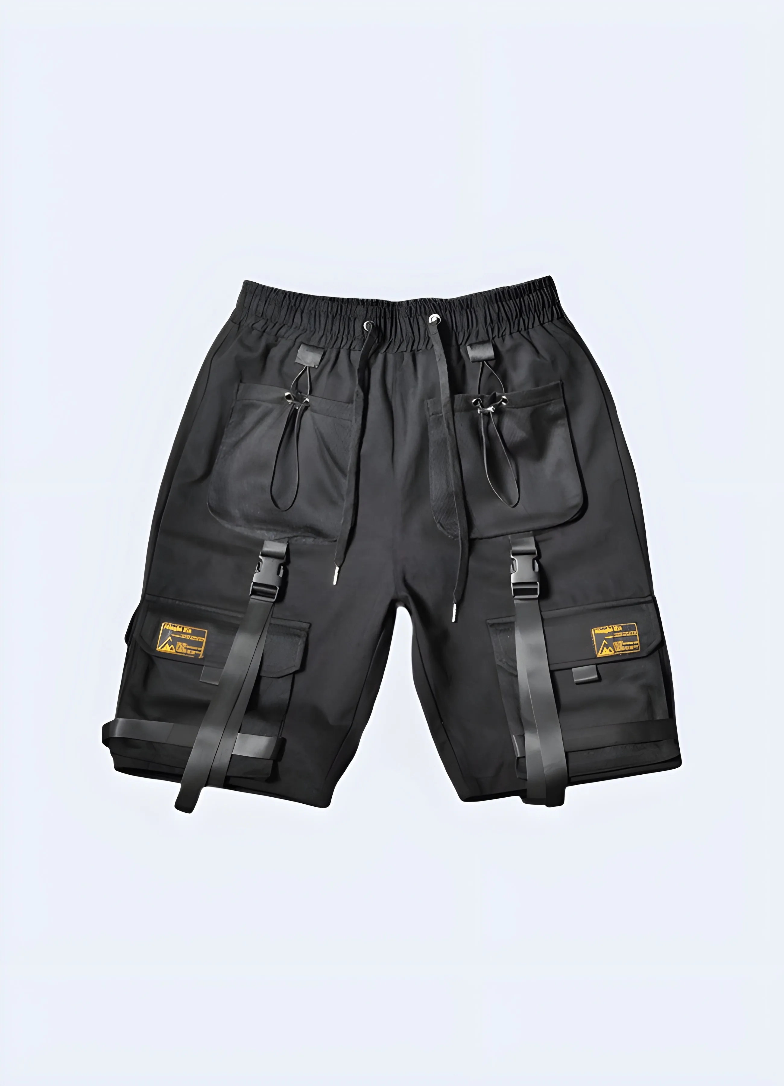 Techwear Cargo Shorts with Straps