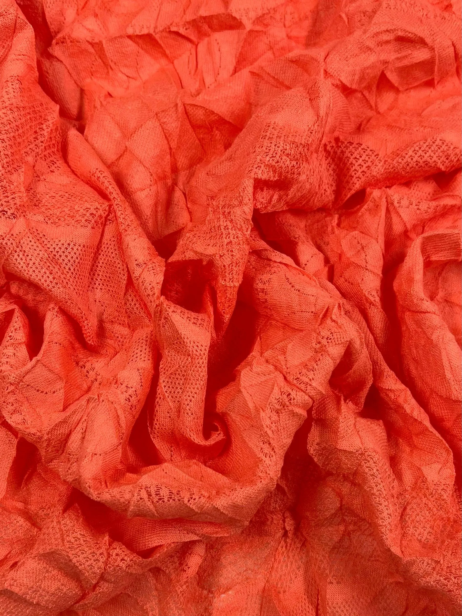 Textured Lace - Coral - 145cm