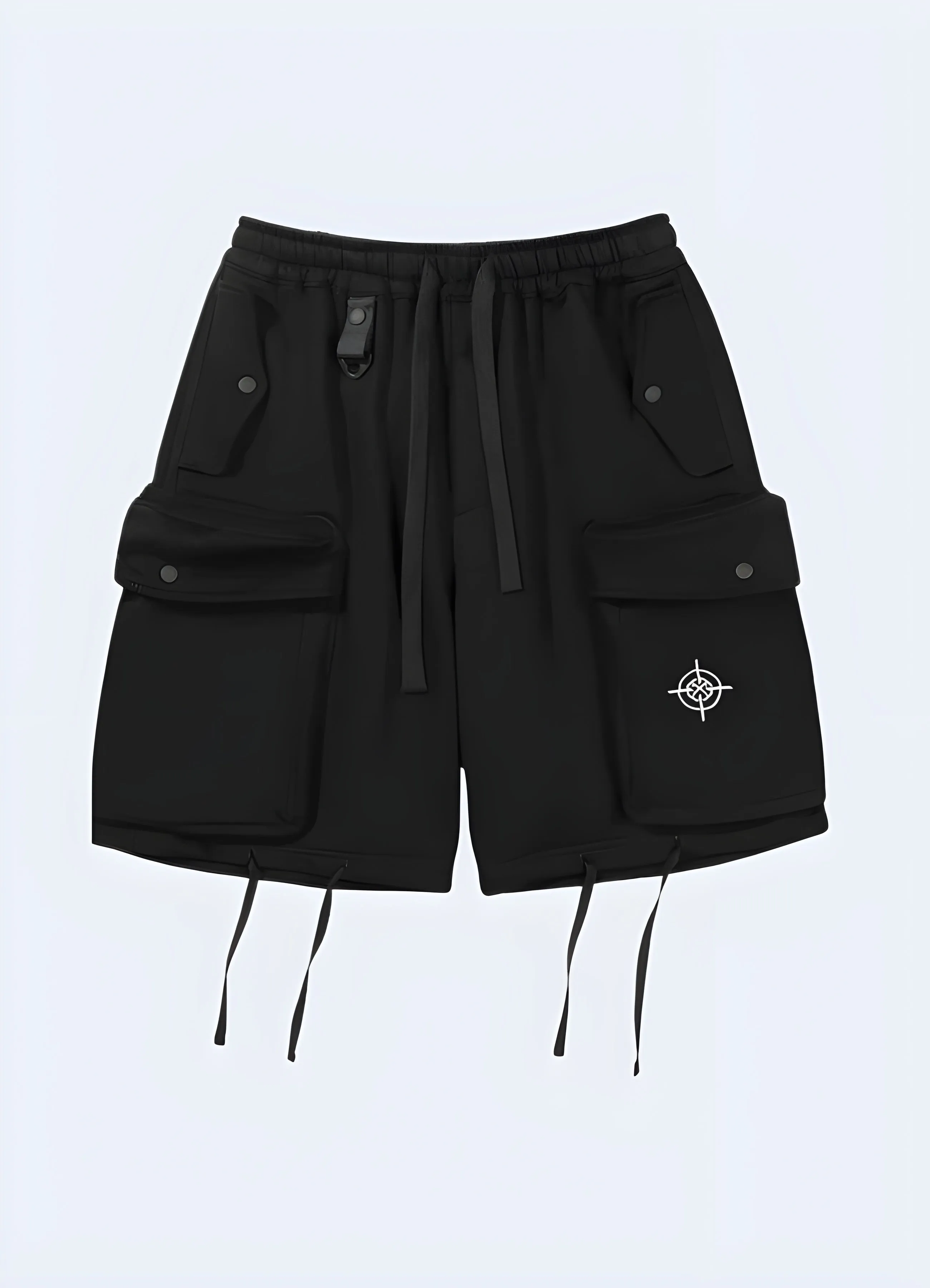 Tie Up Techwear Cargo Shorts