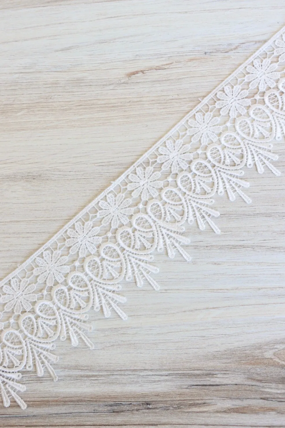 White 3" Wide Venice Lace