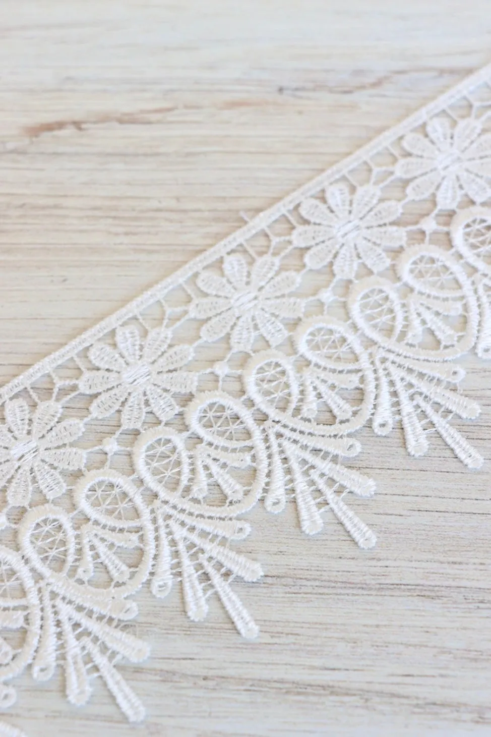 White 3" Wide Venice Lace