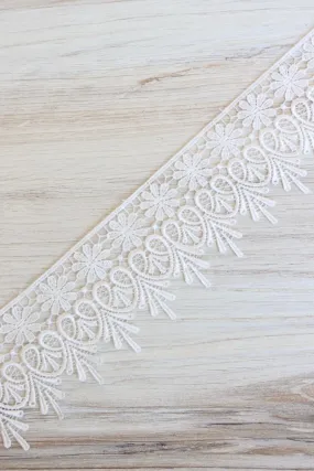 White 3" Wide Venice Lace