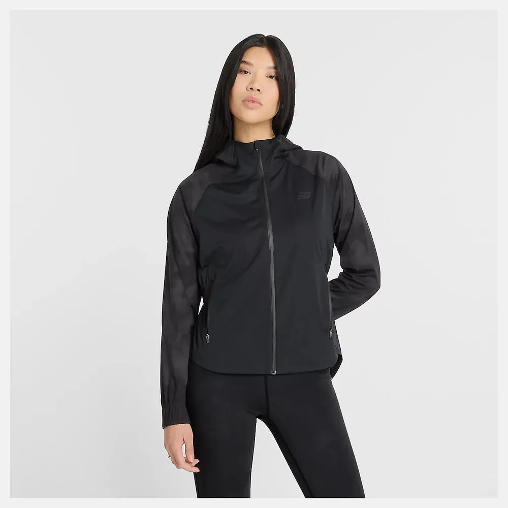 Womens Reflective Woven Jacket - Blacktop