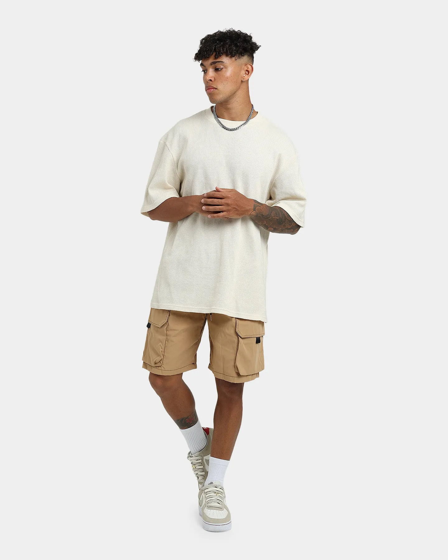 XXIII Dario Wide Leg Cargo Shorts Brown