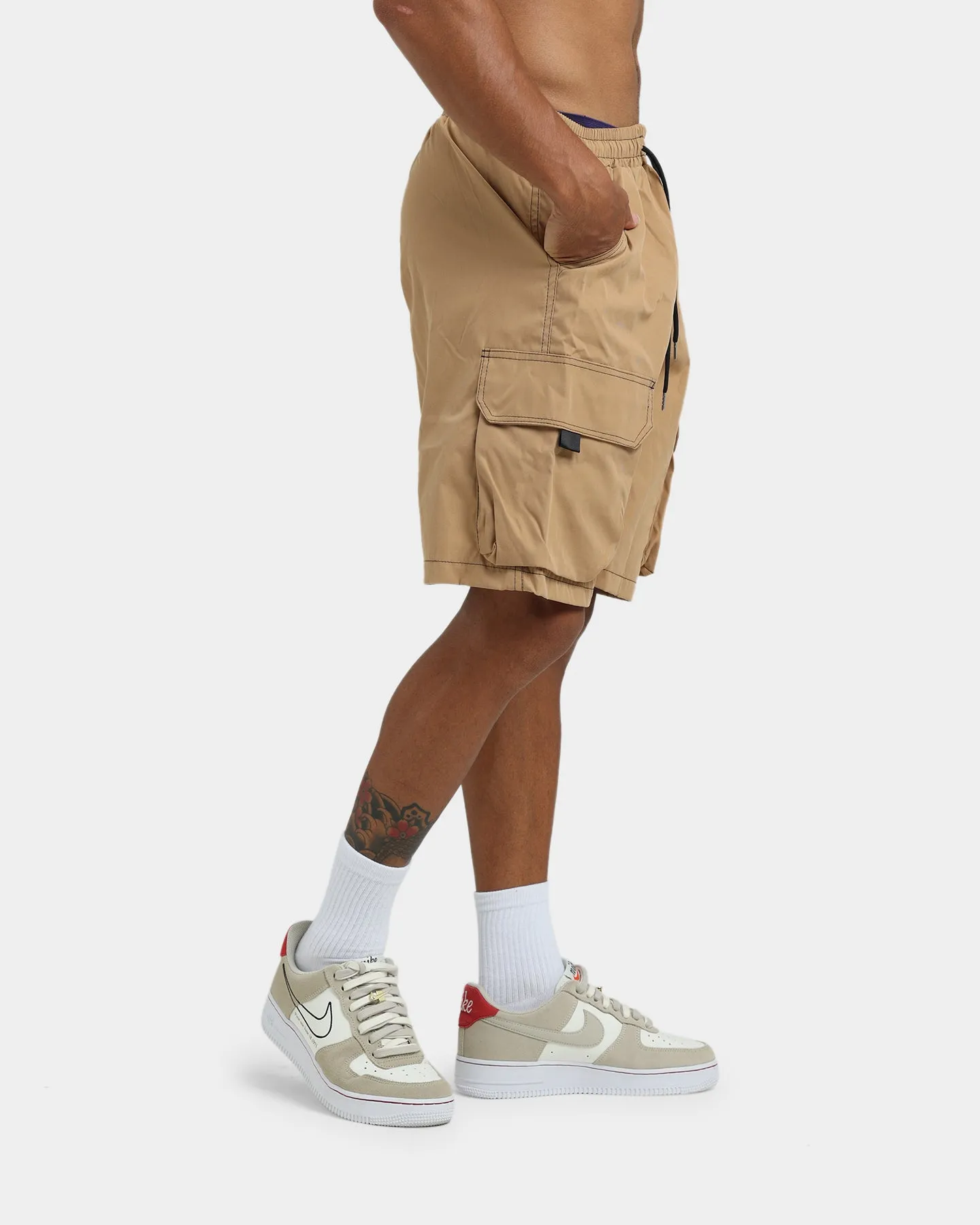 XXIII Dario Wide Leg Cargo Shorts Brown