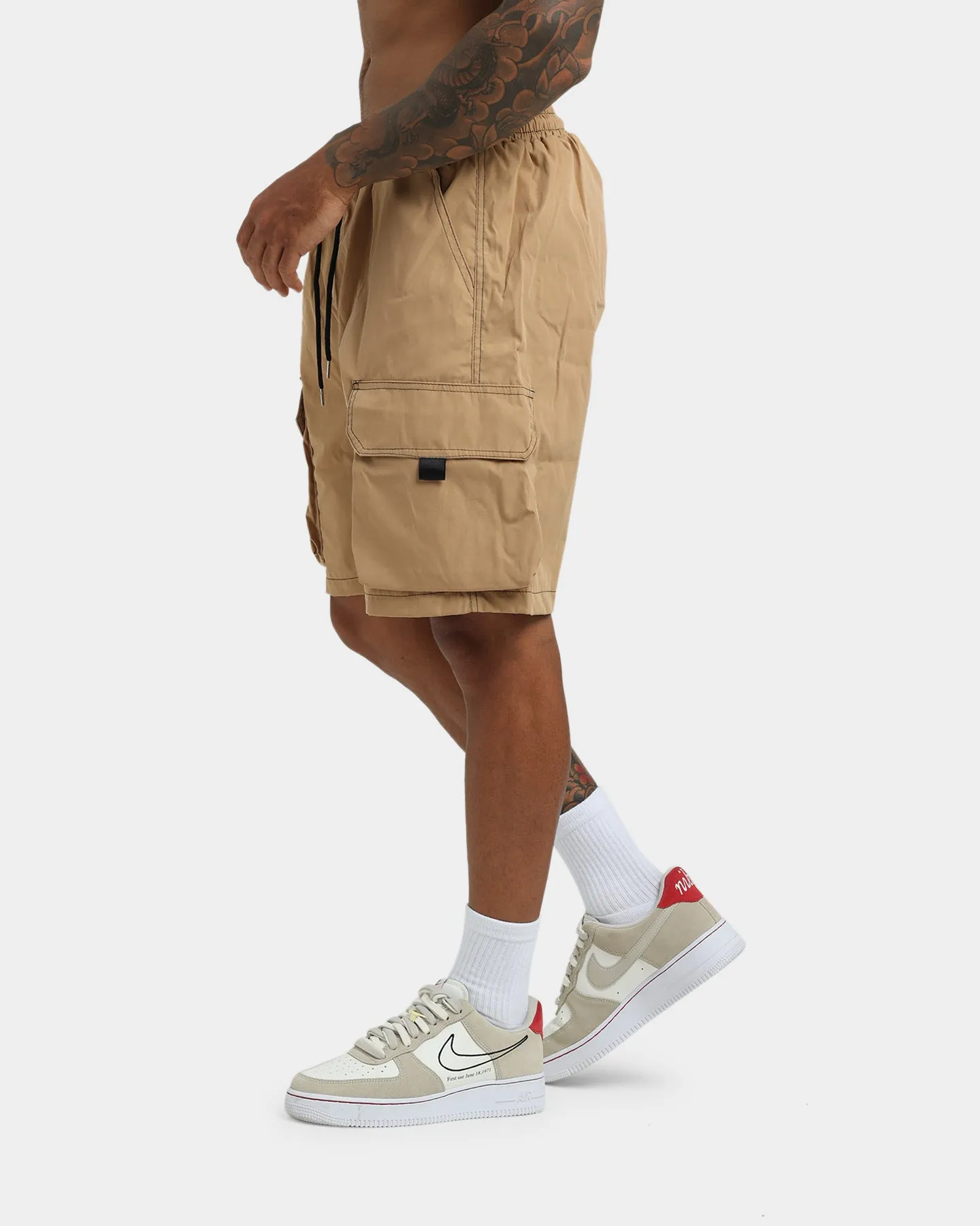 XXIII Dario Wide Leg Cargo Shorts Brown