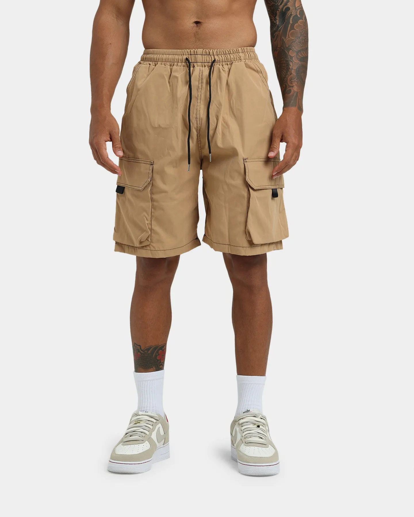 XXIII Dario Wide Leg Cargo Shorts Brown