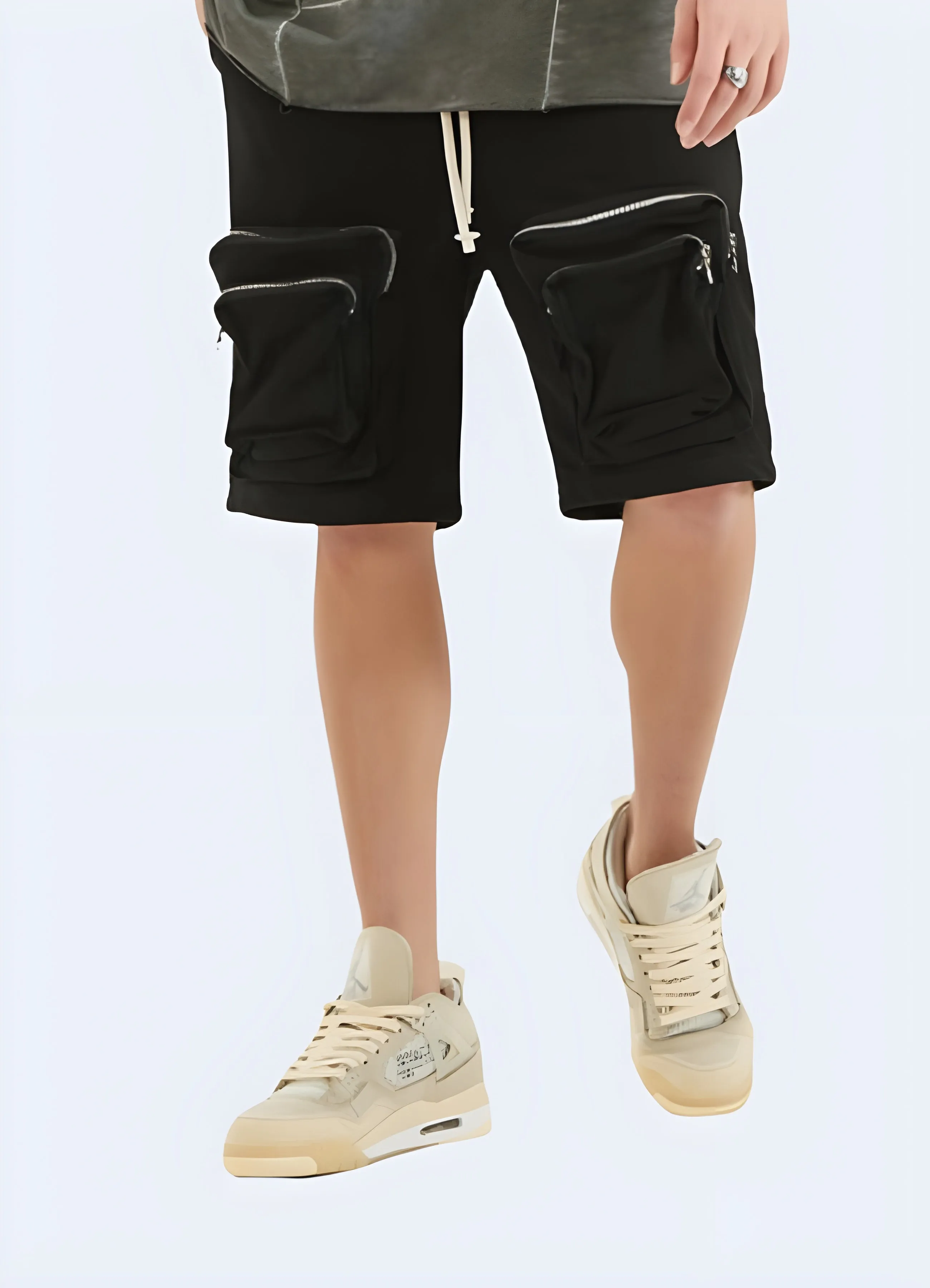 Zipper Cargo Shorts